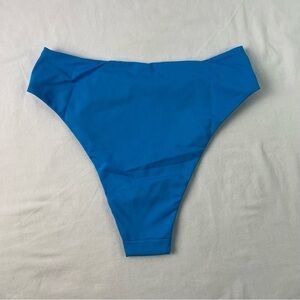 Andie Women's Blue Solid The 90s High waisted Bikinis Bottom Size Small NWT